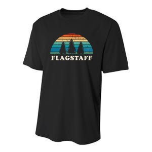 Flagstaff Az 70s Retro Throwback Design Youth Performance Sprint T-Shirt