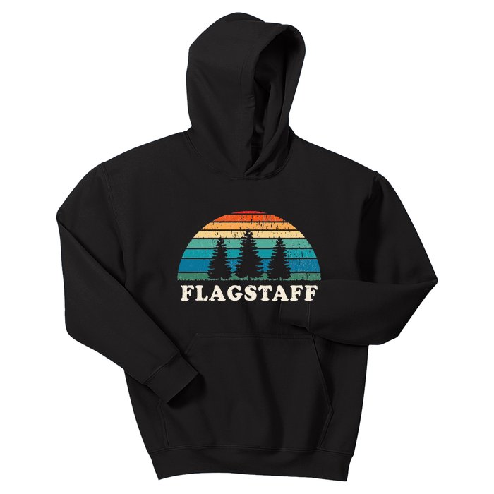 Flagstaff Az 70s Retro Throwback Design Kids Hoodie