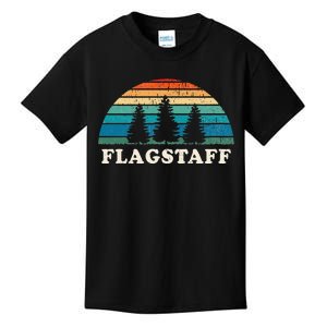 Flagstaff Az 70s Retro Throwback Design Kids T-Shirt