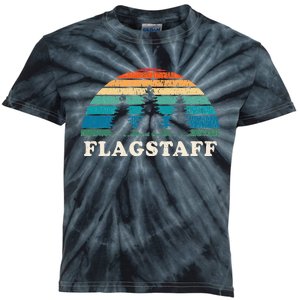 Flagstaff Az 70s Retro Throwback Design Kids Tie-Dye T-Shirt