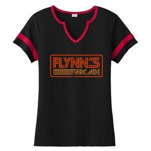 Flynn&39;s Arcade ✅ 80s Retro Ladies Halftime Notch Neck Tee