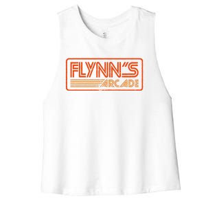 Flynn&39;s Arcade ✅ 80s Retro Women's Racerback Cropped Tank