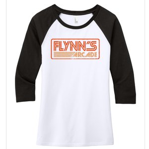 Flynn&39;s Arcade ✅ 80s Retro Women's Tri-Blend 3/4-Sleeve Raglan Shirt