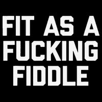 Fit As A Fucking Fiddle Funny Saying Sarcastic Novelty T-Shirt