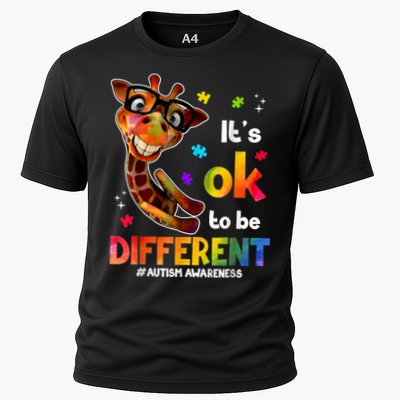 Funny Autism Awareness Its Ok To Be Different Giraffe Performance Shirt