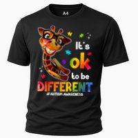 Funny Autism Awareness Its Ok To Be Different Giraffe Cooling Performance Crew T-Shirt