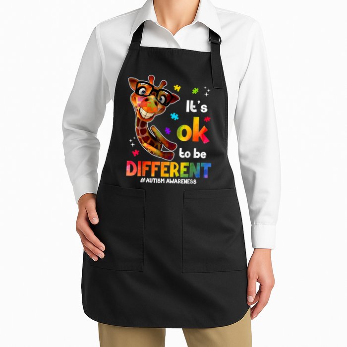 Funny Autism Awareness Its Ok To Be Different Giraffe Apron