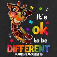 Funny Autism Awareness Its Ok To Be Different Giraffe Golf Towel