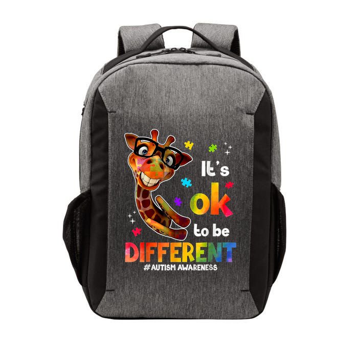 Funny Autism Awareness Its Ok To Be Different Giraffe Vector Backpack