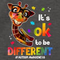 Funny Autism Awareness Its Ok To Be Different Giraffe Vector Backpack
