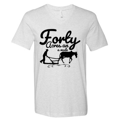 Forty Acres And A Mule V-Neck T-Shirt