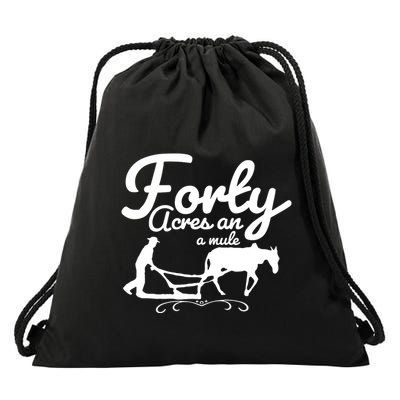 Forty Acres And A Mule Drawstring Bag