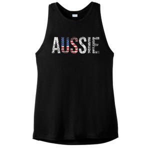 Funny Aussie Australia Gift For Women Cool Australian Ladies PosiCharge Tri-Blend Wicking Tank