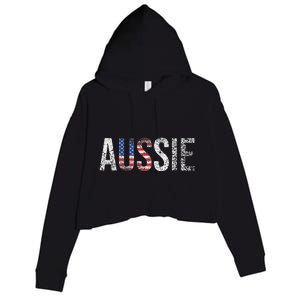 Funny Aussie Australia Gift For Women Cool Australian Crop Fleece Hoodie