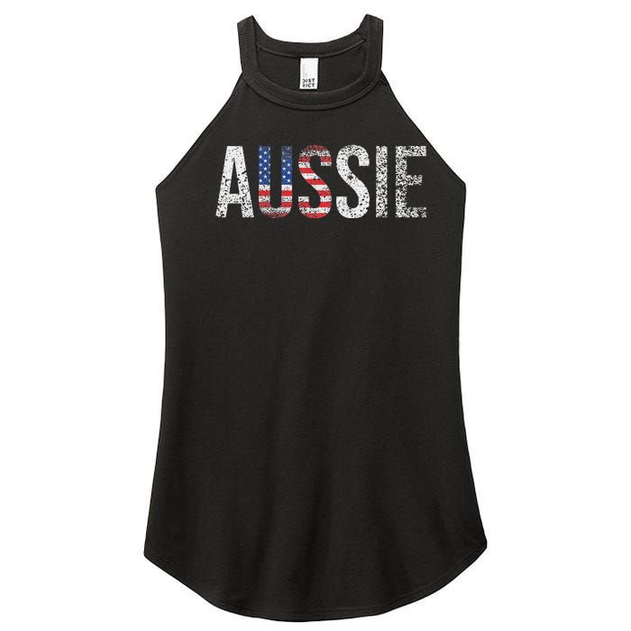 Funny Aussie Australia Gift For Women Cool Australian Women's Perfect Tri Rocker Tank