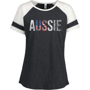 Funny Aussie Australia Gift For Women Cool Australian Enza Ladies Jersey Colorblock Tee