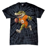 Football Alligator Apparel Sport Design Football Player Tie-Dye T-Shirt