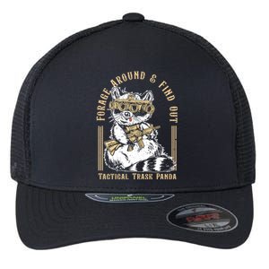 Forage Around And Find Out Tactical Trash Panda Great Gift Flexfit Unipanel Trucker Cap