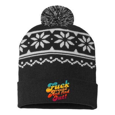 Fuck Around And Find Out FAFO F Around And Find Out Premium USA-Made Snowflake Beanie