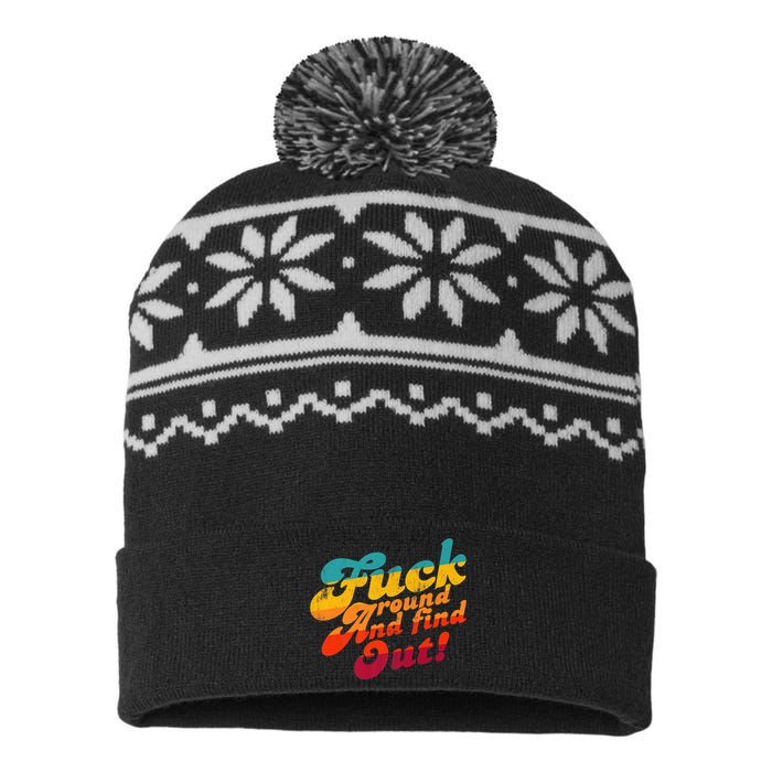 Fuck Around And Find Out FAFO F Around And Find Out Premium USA-Made Snowflake Beanie