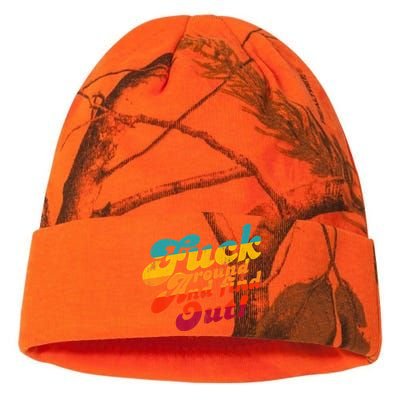 Fuck Around And Find Out FAFO F Around And Find Out Premium Kati Licensed 12" Camo Beanie