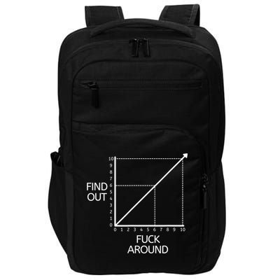 Fuck Around And Find Out Funny Graph Chart Joke Math Impact Tech Backpack