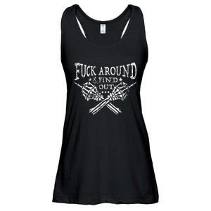 Fuck Around And Find Out Funny Skeleton Bones Hand Fafo Joke Ladies Essential Flowy Tank