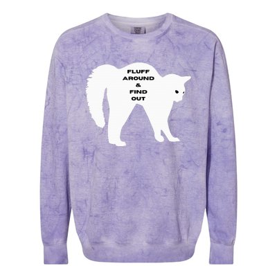 Fluff Around And Find Out Colorblast Crewneck Sweatshirt