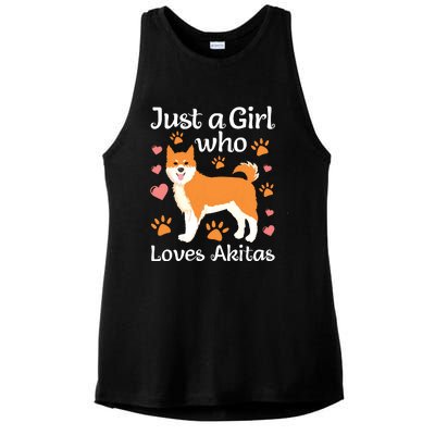 Funny Akita Art For Women Girl American Akita Inu Lover Ladies PosiCharge Tri-Blend Wicking Tank