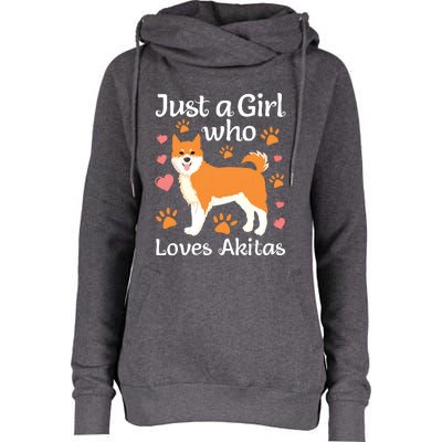 Funny Akita Art For Women Girl American Akita Inu Lover Womens Funnel Neck Pullover Hood