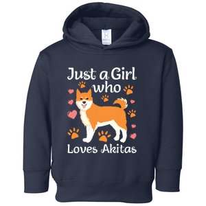 Funny Akita Art For Women Girl American Akita Inu Lover Toddler Hoodie