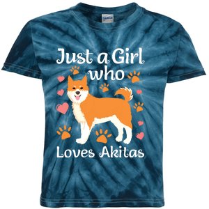 Funny Akita Art For Women Girl American Akita Inu Lover Kids Tie-Dye T-Shirt