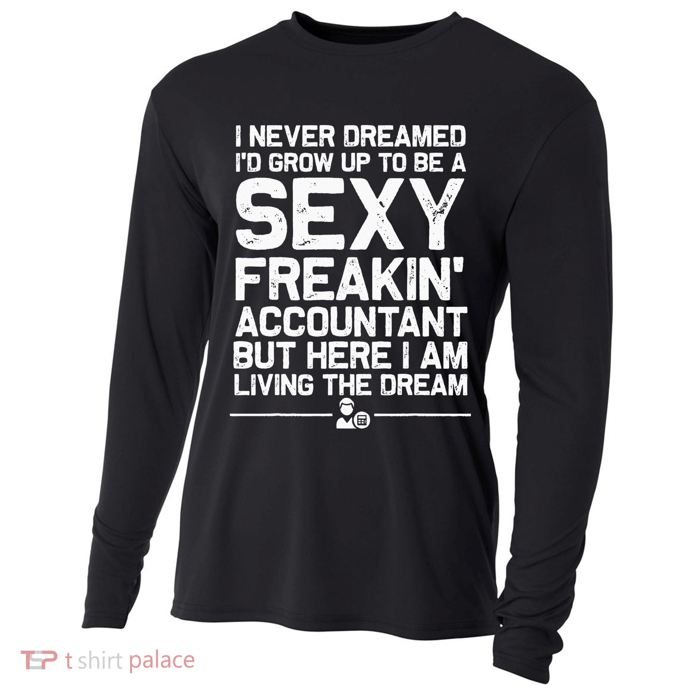 Funny Accountant Art For Women CPA Accounting Bookkeeper Cooling Performance Long Sleeve Crew
