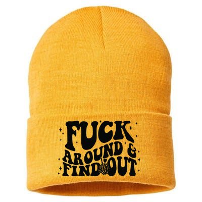 Fuck Around And Find Out Sustainable Knit Beanie