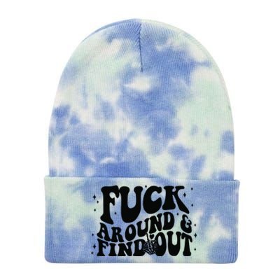 Fuck Around And Find Out Tie Dye 12in Knit Beanie