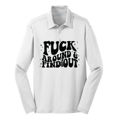 Fuck Around And Find Out Silk Touch Performance Long Sleeve Polo