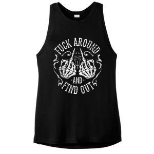 Fuck Around And Find Out Ladies PosiCharge Tri-Blend Wicking Tank