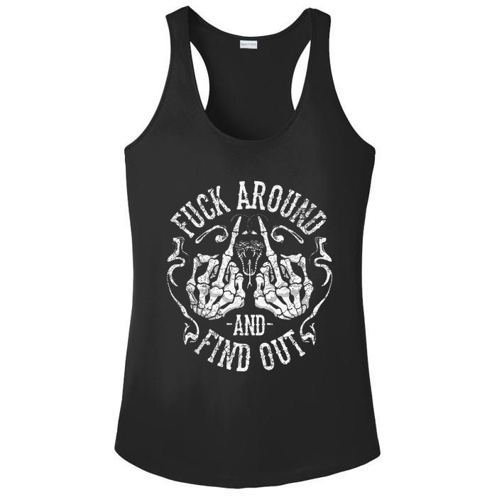 Fuck Around And Find Out Ladies PosiCharge Competitor Racerback Tank