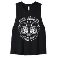 Fuck Around And Find Out Women's Racerback Cropped Tank