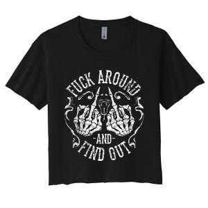 Fuck Around And Find Out Women's Crop Top Tee