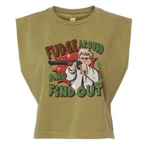 Fudge Around And Find Out A Christmas Story Movie Garment-Dyed Women's Muscle Tee