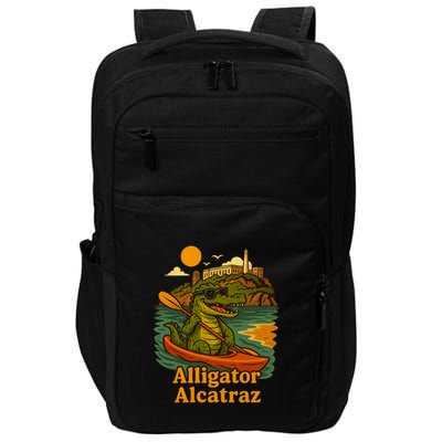 Funny Alligator Alcatraz Impact Tech Backpack