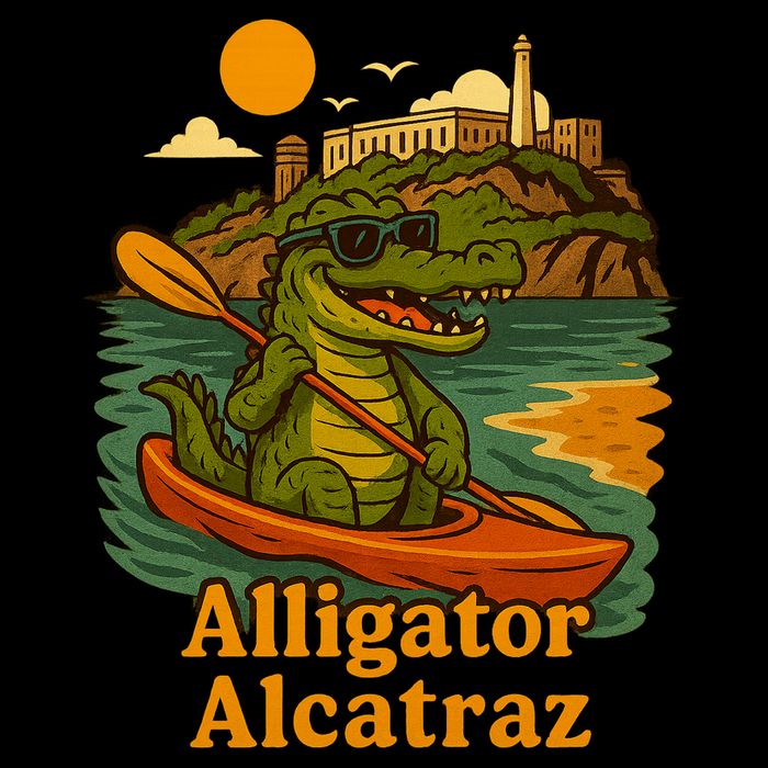 Funny Alligator Alcatraz Impact Tech Backpack