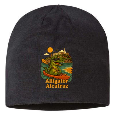 Funny Alligator Alcatraz Sustainable Beanie