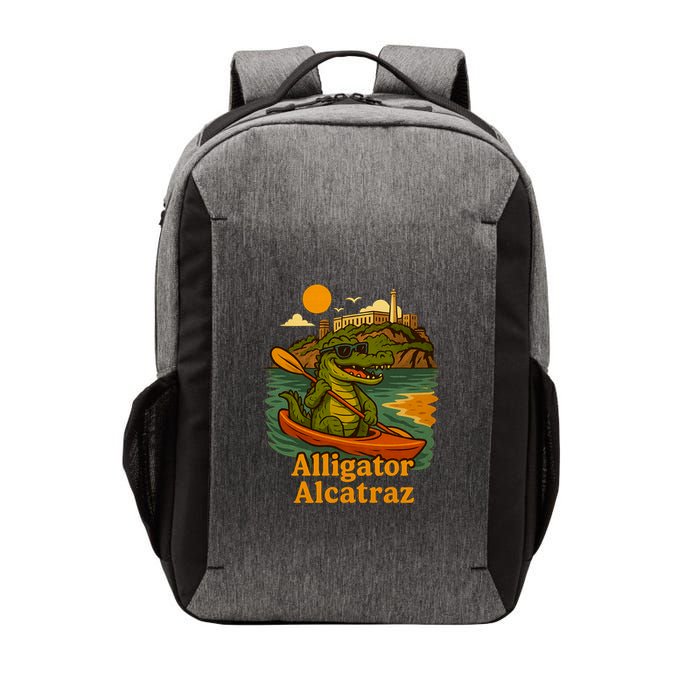 Funny Alligator Alcatraz Vector Backpack