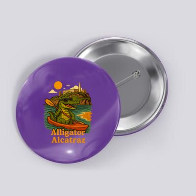 Funny Alligator Alcatraz Button