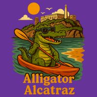Funny Alligator Alcatraz Button