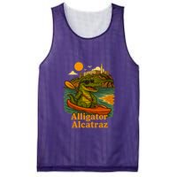 Funny Alligator Alcatraz Mesh Reversible Basketball Jersey Tank