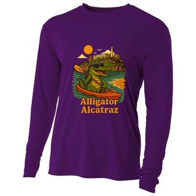 Funny Alligator Alcatraz Cooling Performance Long Sleeve Crew