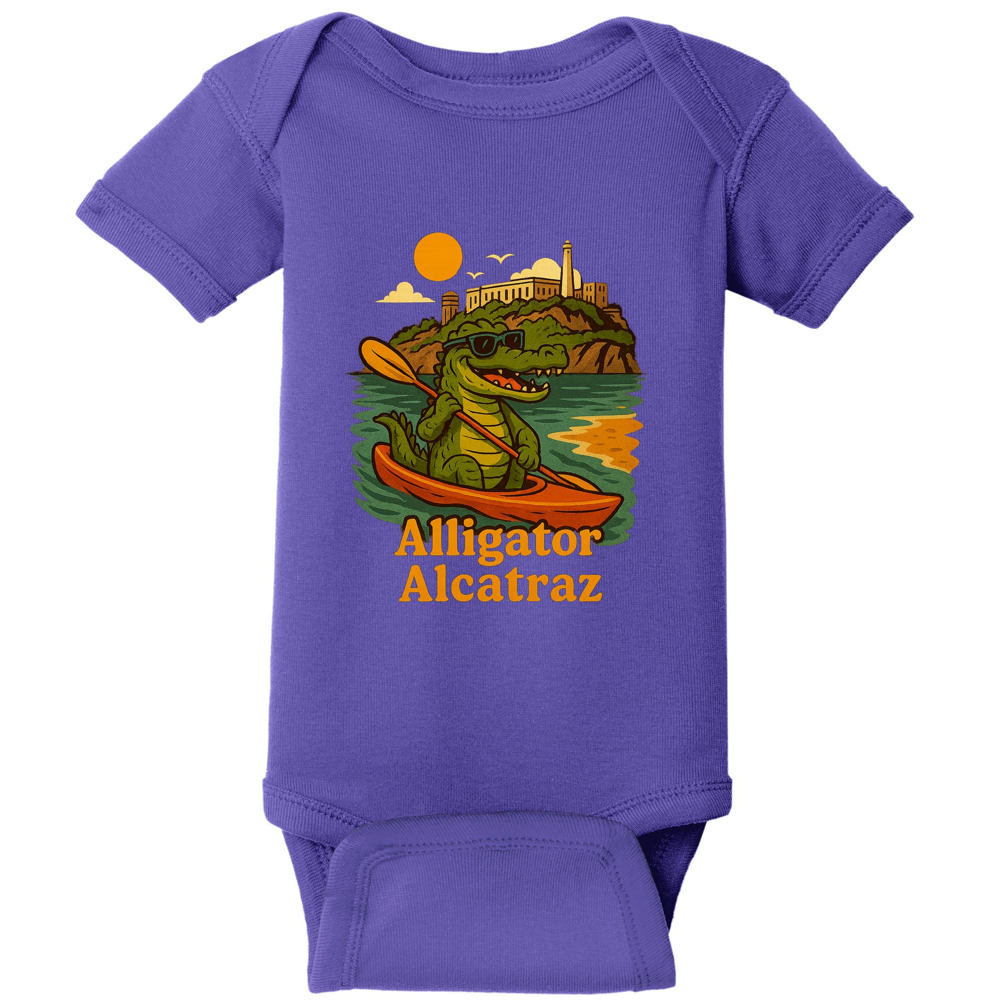 Funny Alligator Alcatraz Baby Bodysuit